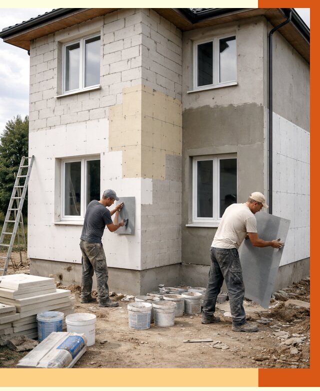 Утепление дома из газобетона в Алексеевке от 4252 руб./м² — заказать у ТепломастерЛкв