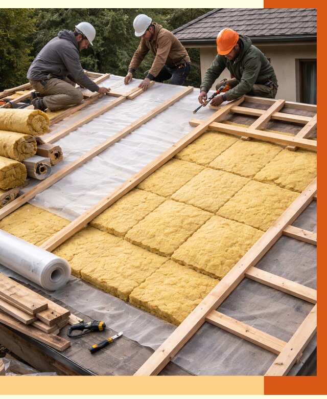 Утепление скатной крыши в Алексеевке от 1266 руб./м2 под ключ | ТепломастерЛкв