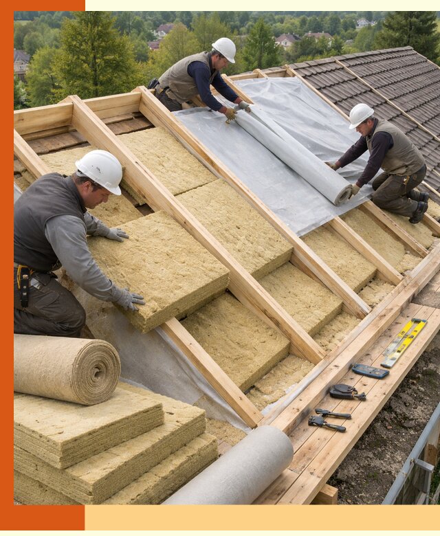 Утепление скатной крыши в Алексеевке качественно и надёжно