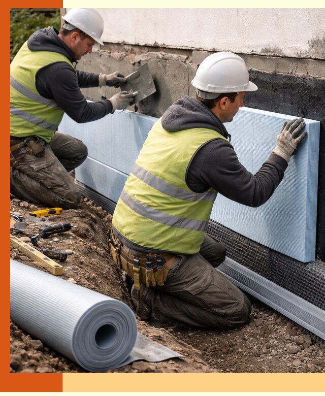 Утепление фундамента снаружи в Алексеевке — профессиональная теплоизоляция