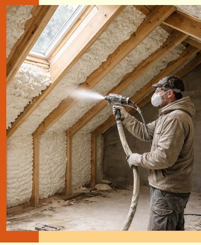 Утепление мансарды ППУ в Алексеевке быстро и надежно