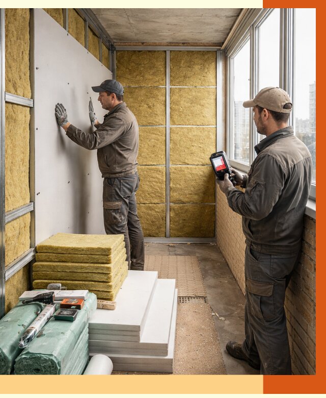 Утепление балкона в Алексеевке от 4556 руб. под ключ | ТепломастерЛкв