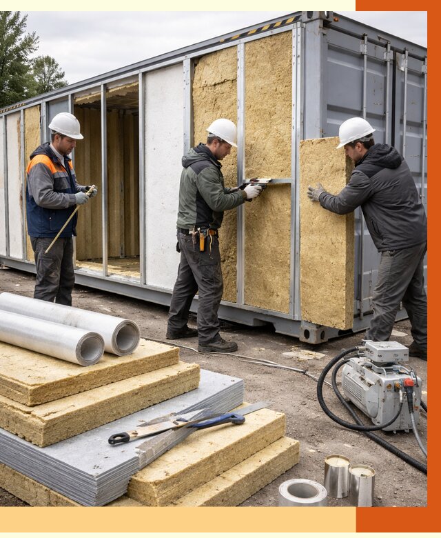 Утепление морского контейнера в Алексеевке от 3797 руб. под ключ | ТепломастерЛкв