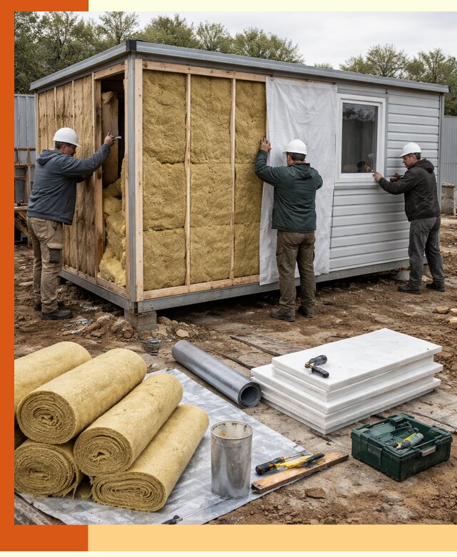 Утепление строительной бытовки под ключ в Алексеевке для любых условий