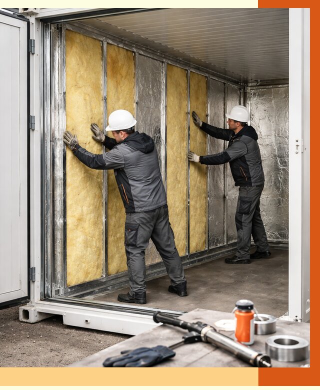 Утепление рефрижераторного контейнера в Алексеевке от 45558 руб./м² | ТепломастерЛкв