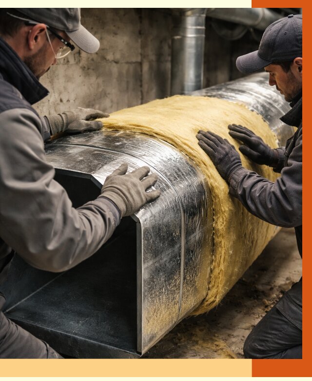 Утепление воздуховодов в Алексеевке от 4252 руб. — теплоизоляция вентиляции | ТепломастерЛкв