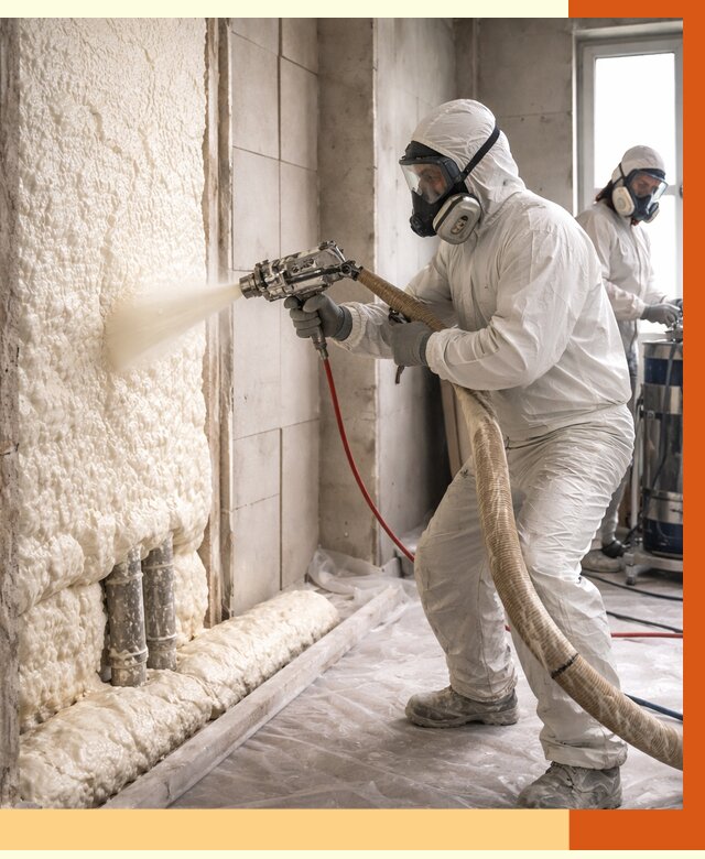 Напыление пенополиуретана в Алексеевке от 7593 руб./м2 — услуги и монтаж ППУ | ТепломастерЛкв