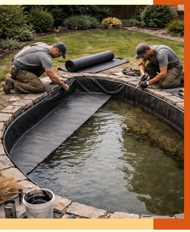 Гидроизоляция пруда в Алексеевке от 15186 руб. под ключ | ТепломастерЛкв профессионально