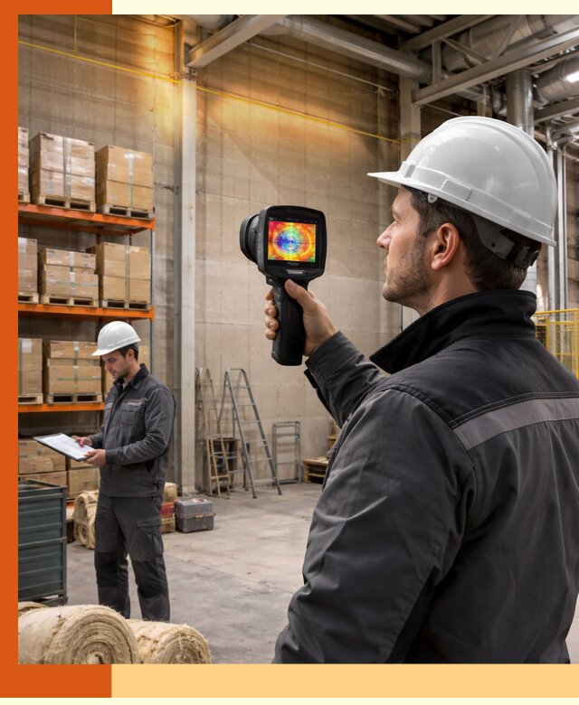 Тепловизионное обследование склада и выявление утечек в Алексеевке